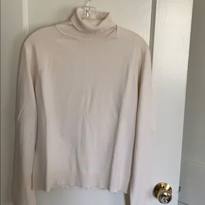 100% cotton cream colored turtleneck